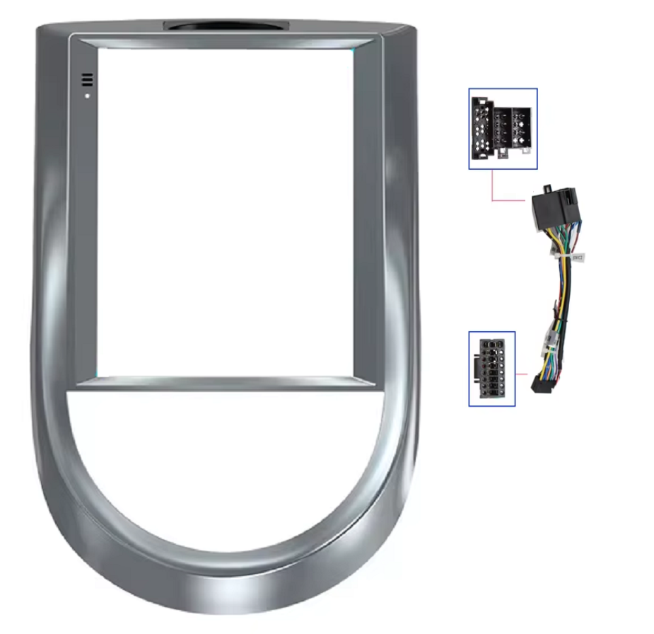 CONSOLA TIPO TESLA KIA SOUL 2010 A 2012 - 9.7 (GRIS RATON) + PACHA