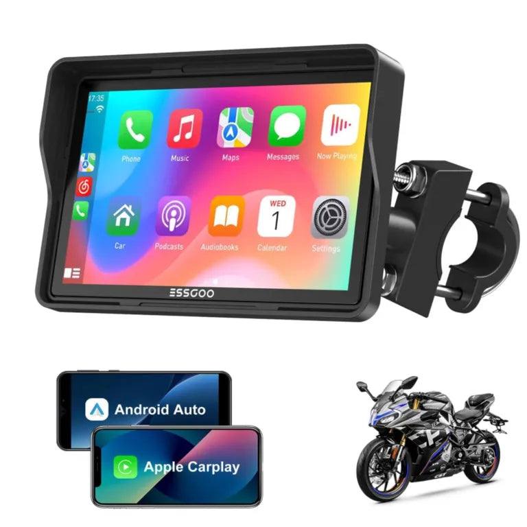 Pantalla para Moto CarPlay 5 Pulgadas - Apple CarPlay y Android Auto